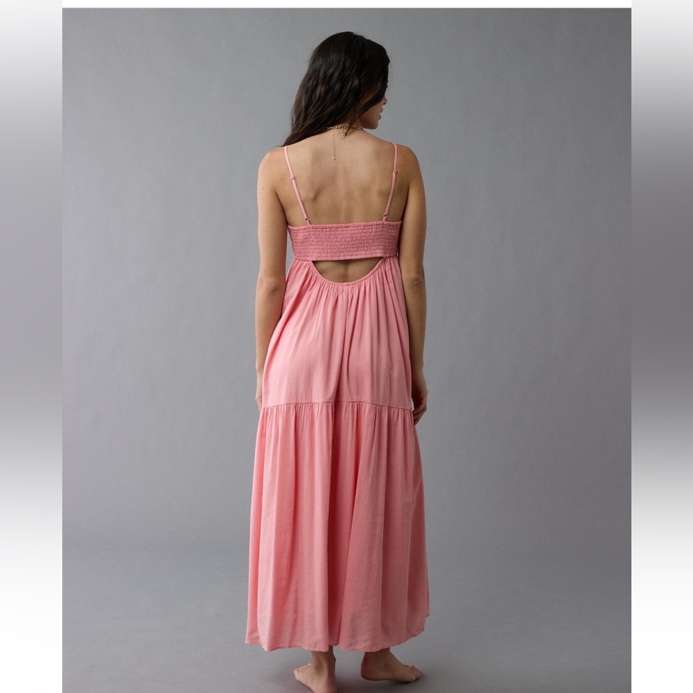 NWT AE Pintuck Maxi Dress - Picture 2 of 8